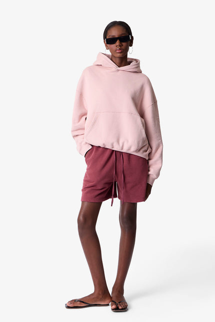 Short Sweatshorts - Washed Maroon