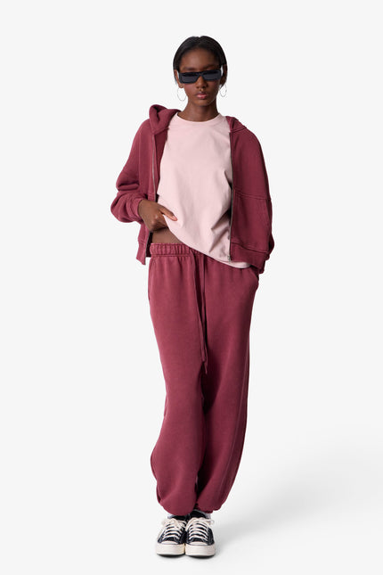 Cinch Sweatpants - Washed Maroon