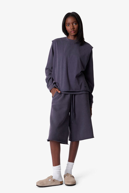 Long Sweatshorts - Slate