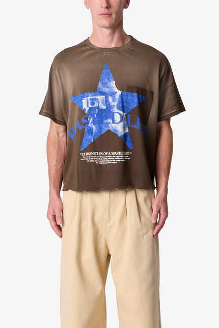 Wasted Life Tee - Washed Brown