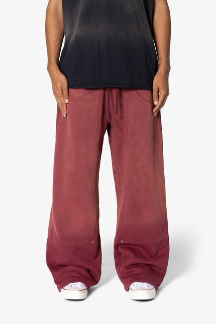 Pantalones deportivos West de doble rodilla - Rojo