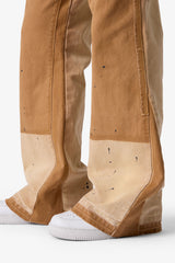 Workshop Kick Flare Denim - Khaki