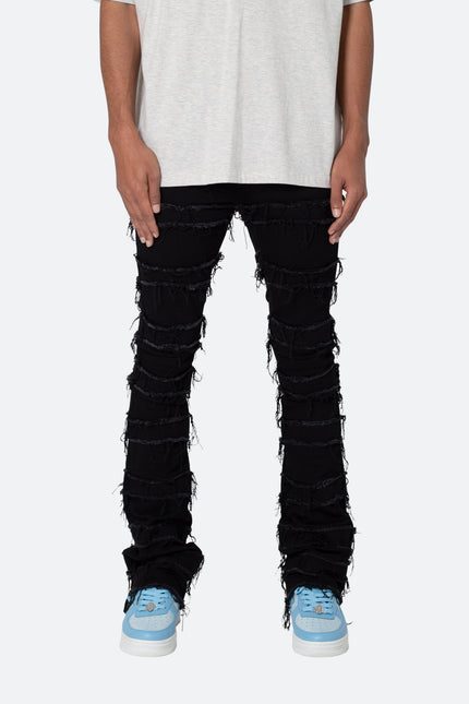Jean skinny à empiècements X597 - Noir