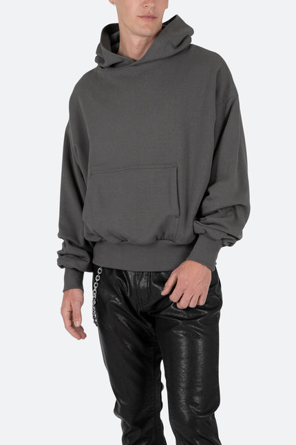 Sweat à capuche double couche - Gris anthracite