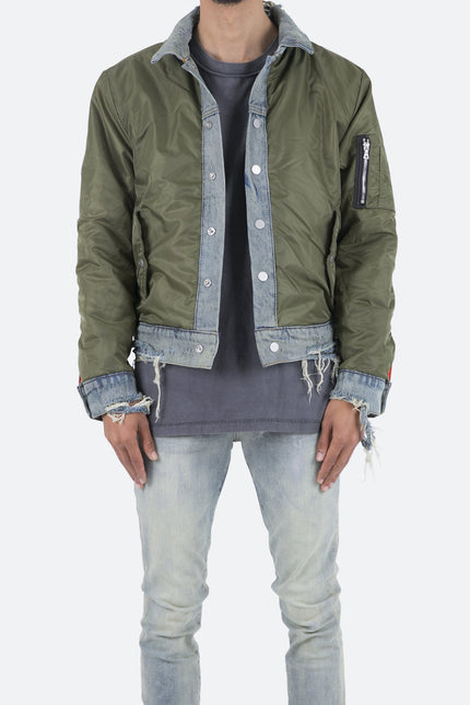 Chaqueta bomber de camionero - Oliva
